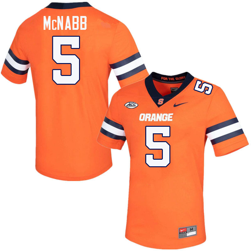 #5 Donovan McNabb Syracuse Orange Jerseys,Syracuse University Football Uniforms,Apparels-Orange